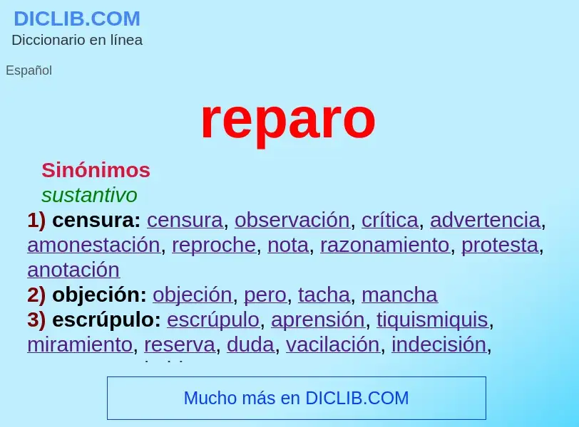 O que é reparo - definição, significado, conceito