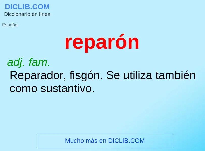 O que é reparón - definição, significado, conceito