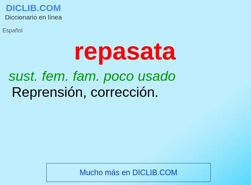 What is repasata - definition