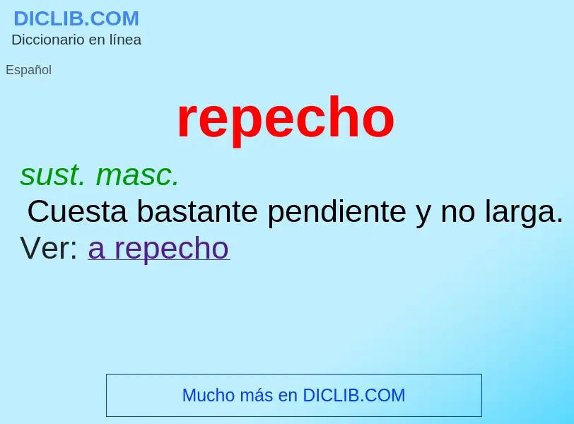 What is repecho - meaning and definition