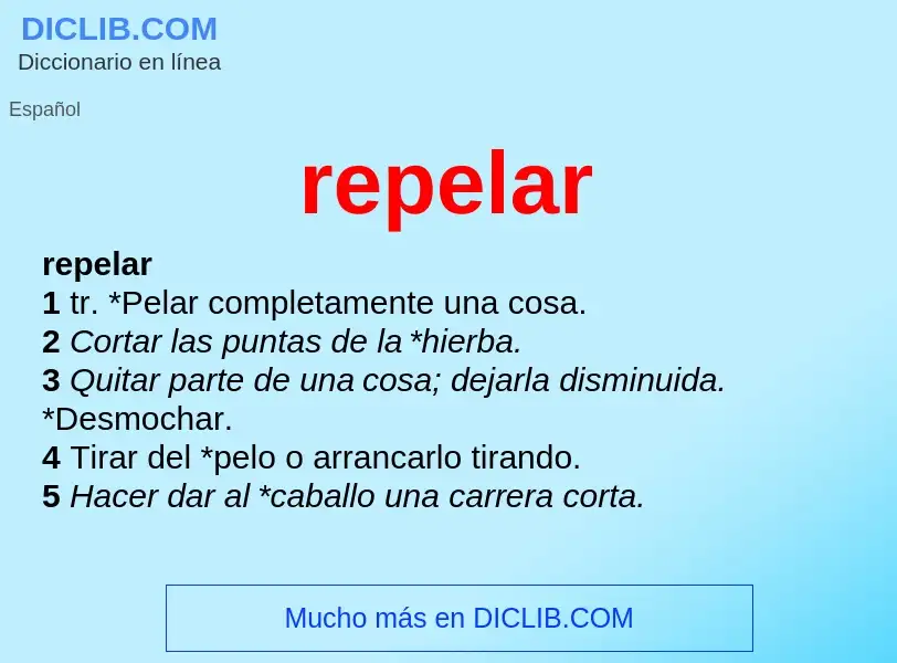 What is repelar - meaning and definition