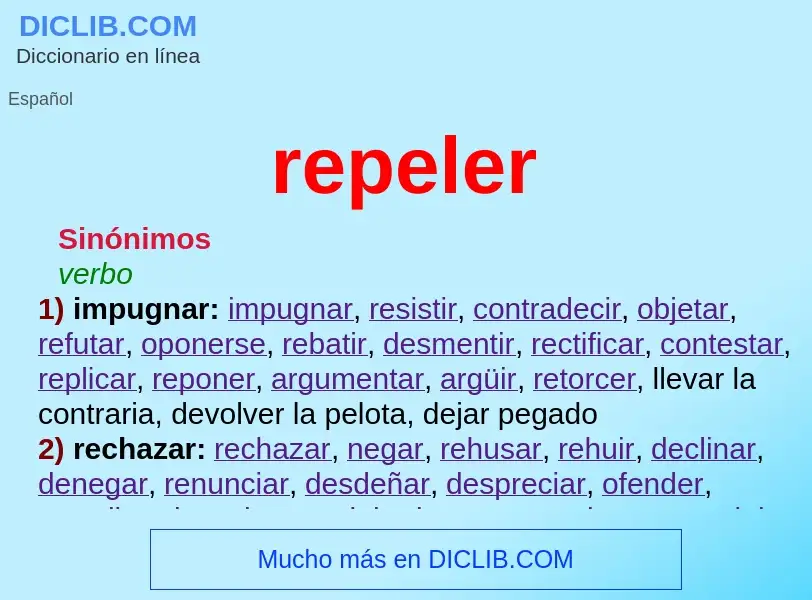 O que é repeler - definição, significado, conceito