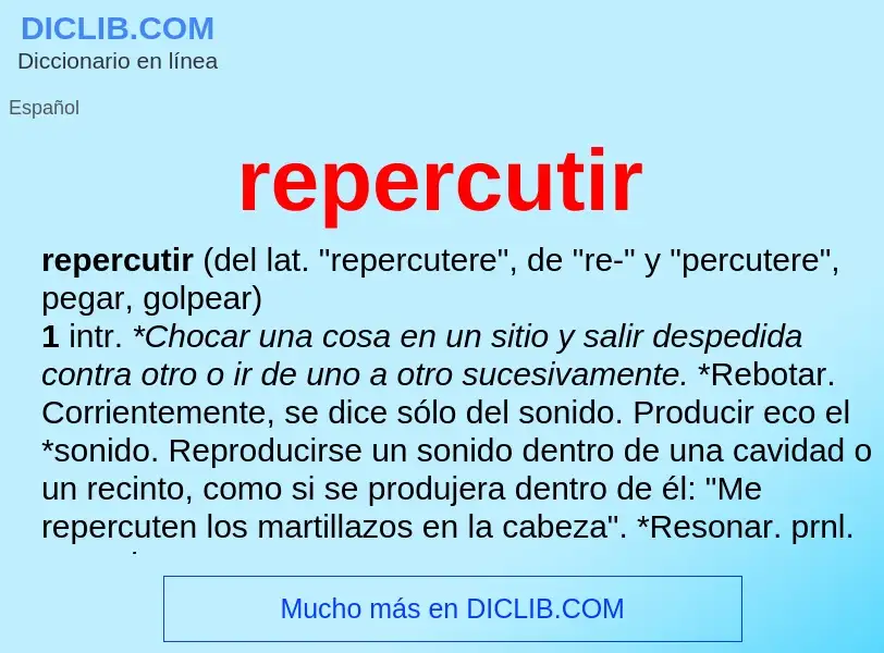 Wat is repercutir - definition