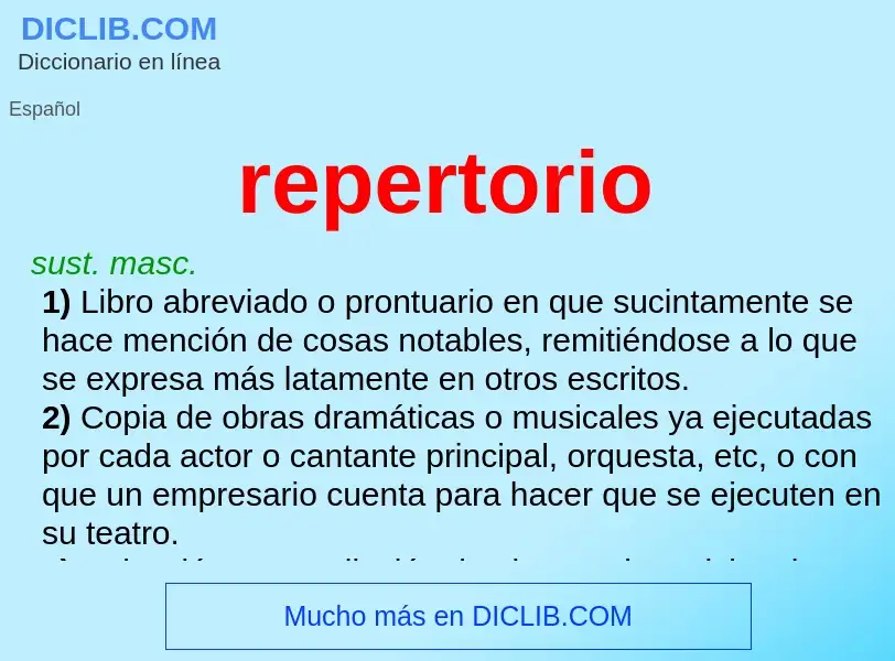 What is repertorio - definition