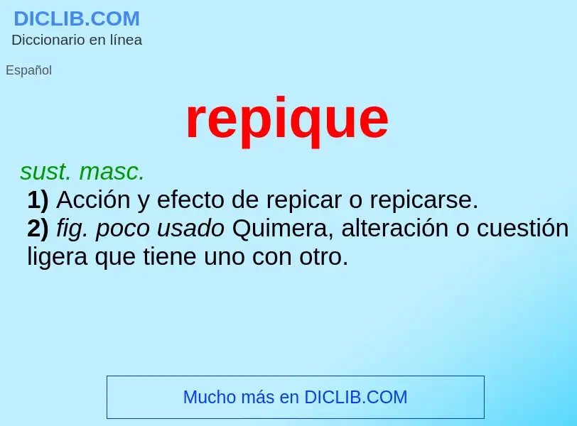 Wat is repique - definition