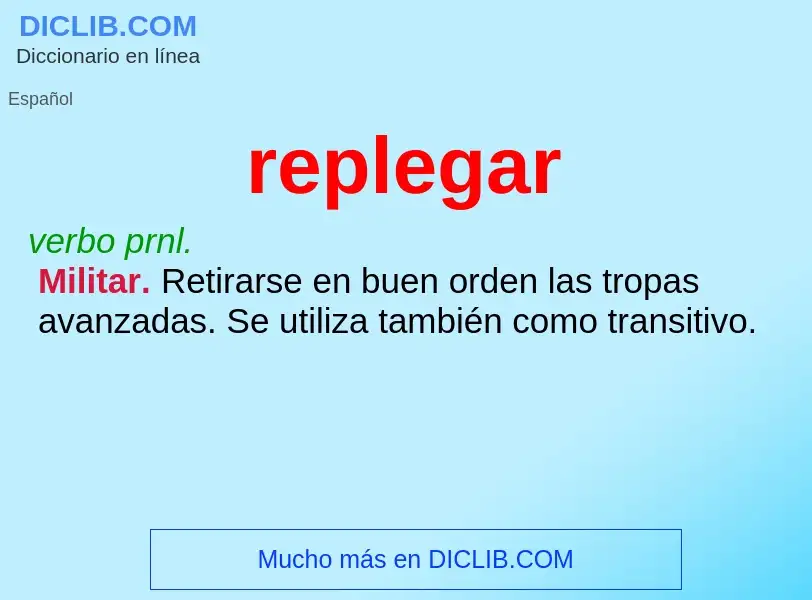 O que é replegar - definição, significado, conceito