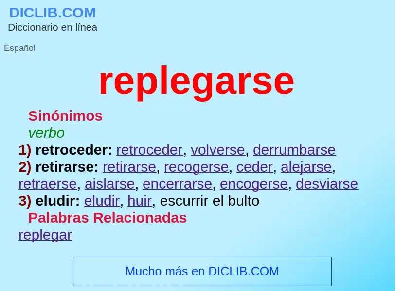 Wat is replegarse - definition