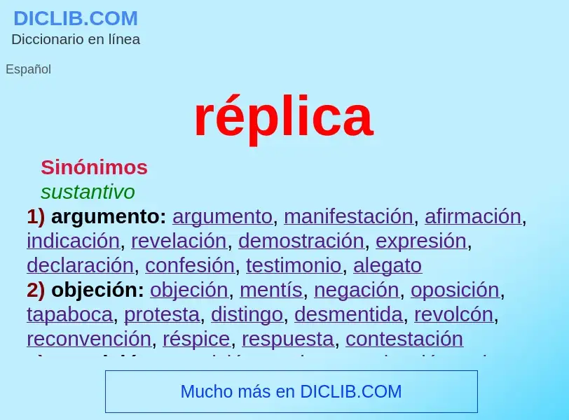 Wat is réplica - definition