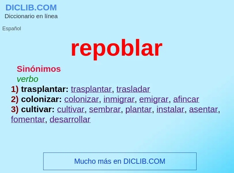 Wat is repoblar - definition