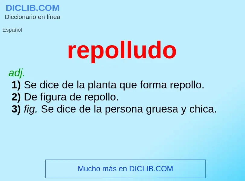 ¿Qué es repolludo? - significado y definición