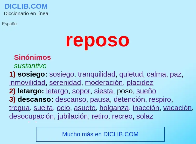 What is reposo - definition