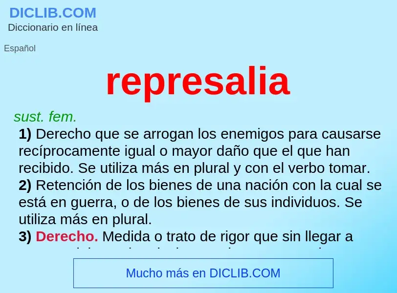 What is represalia - definition