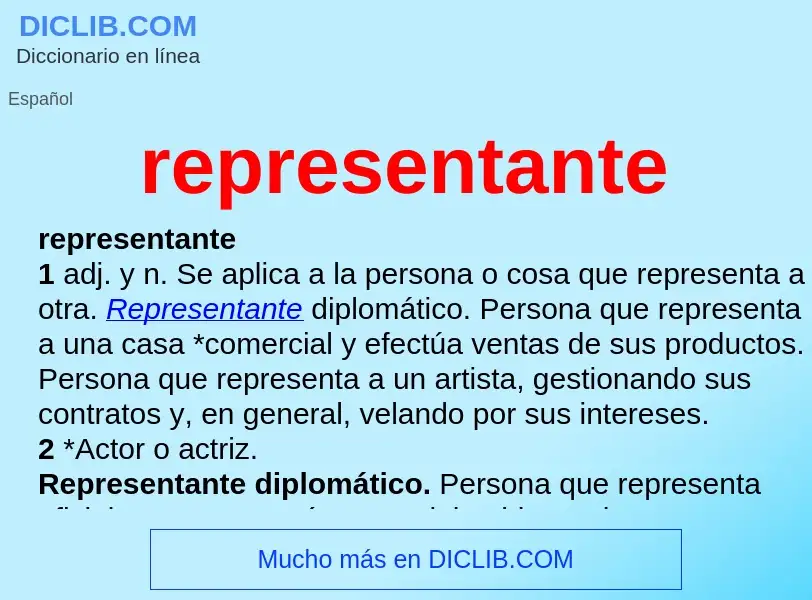 What is representante - definition