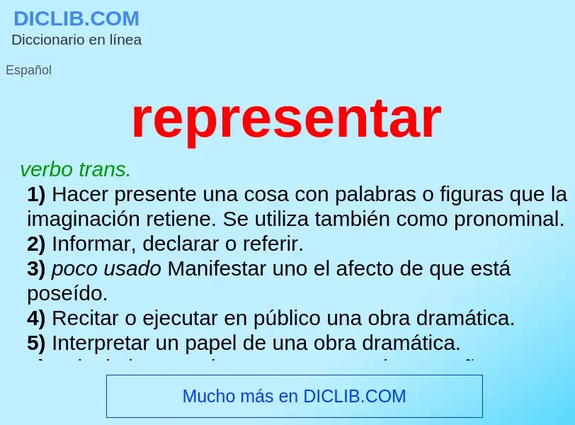 What is representar - definition