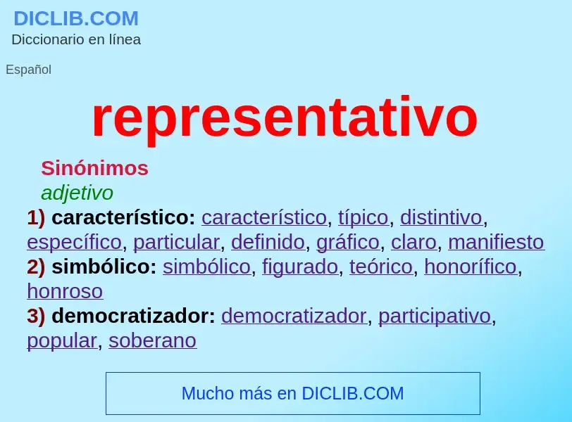 Wat is representativo - definition