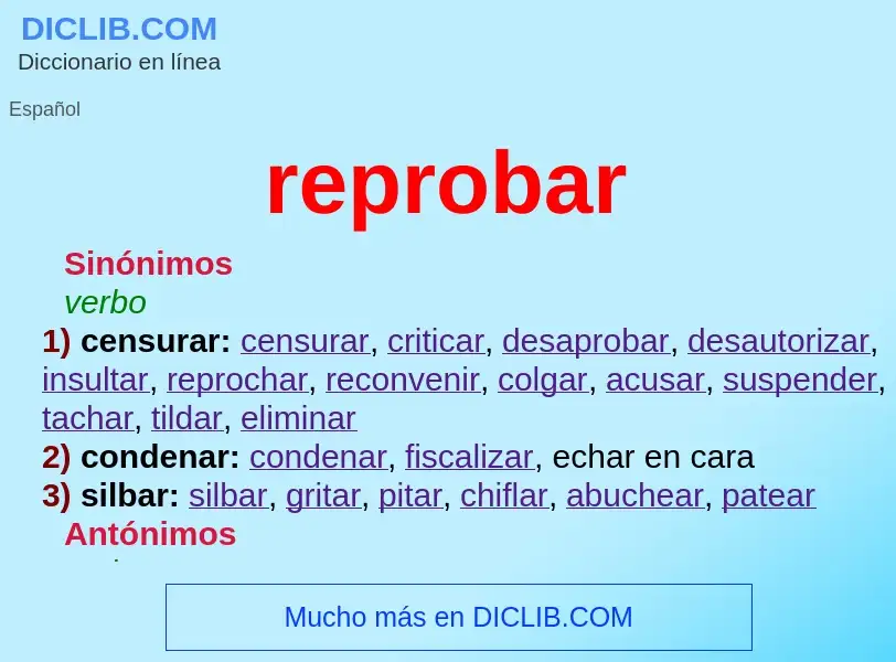 Wat is reprobar - definition