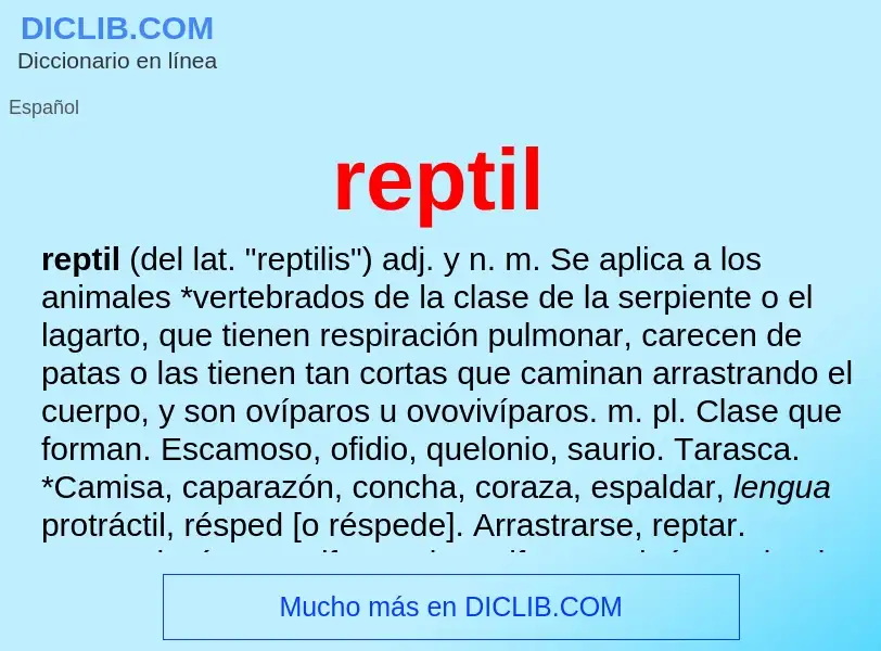 O que é reptil - definição, significado, conceito