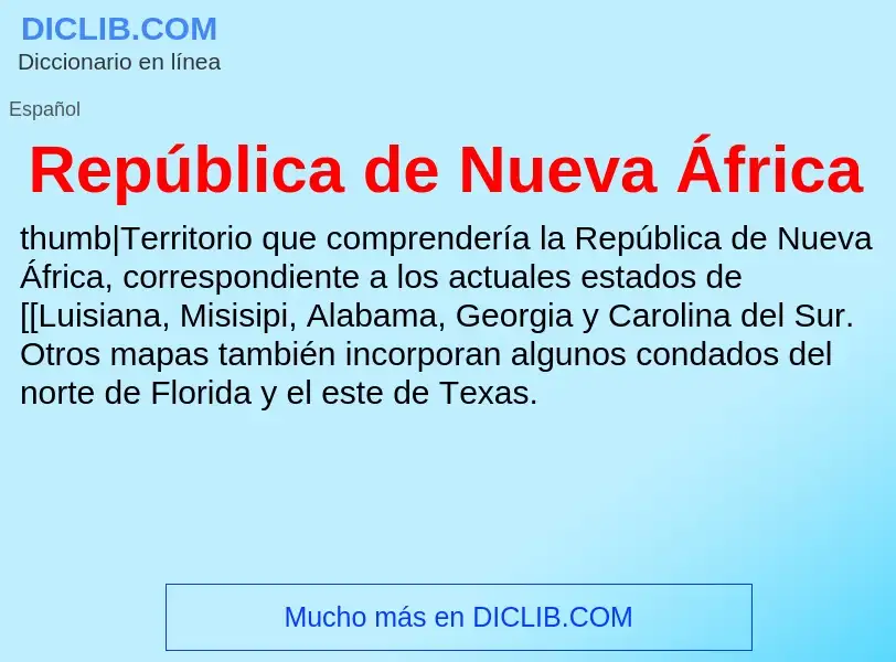 Wat is República de Nueva África - definition