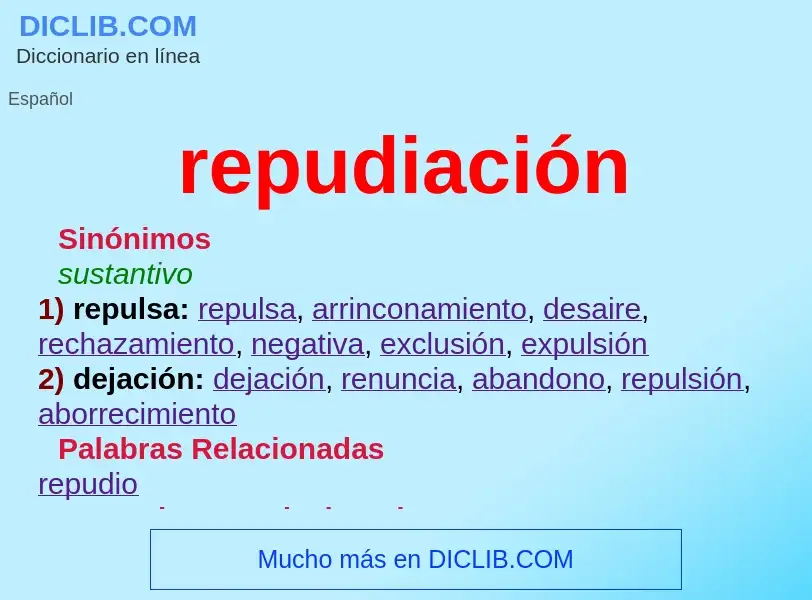 Wat is repudiación - definition