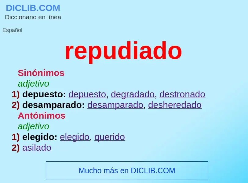 What is repudiado - definition