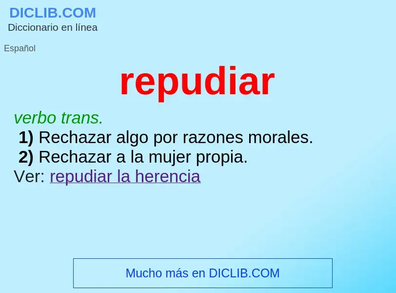 Wat is repudiar - definition