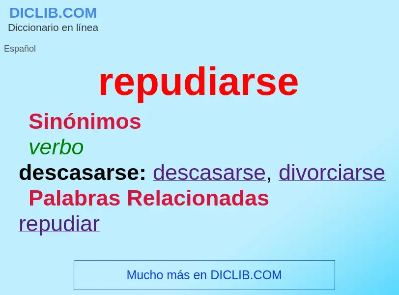 What is repudiarse - definition