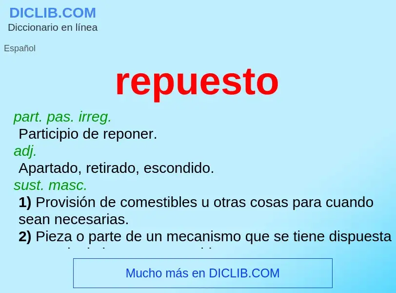 Wat is repuesto - definition