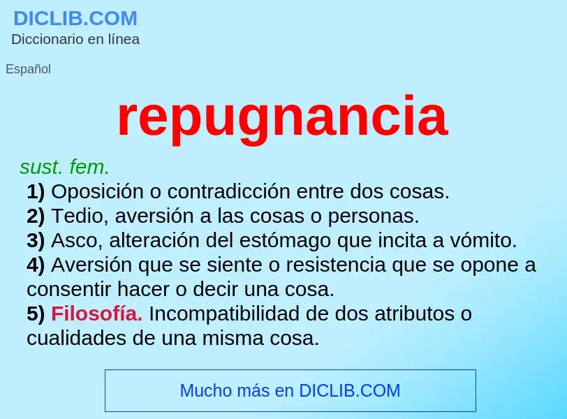 Was ist repugnancia - Definition