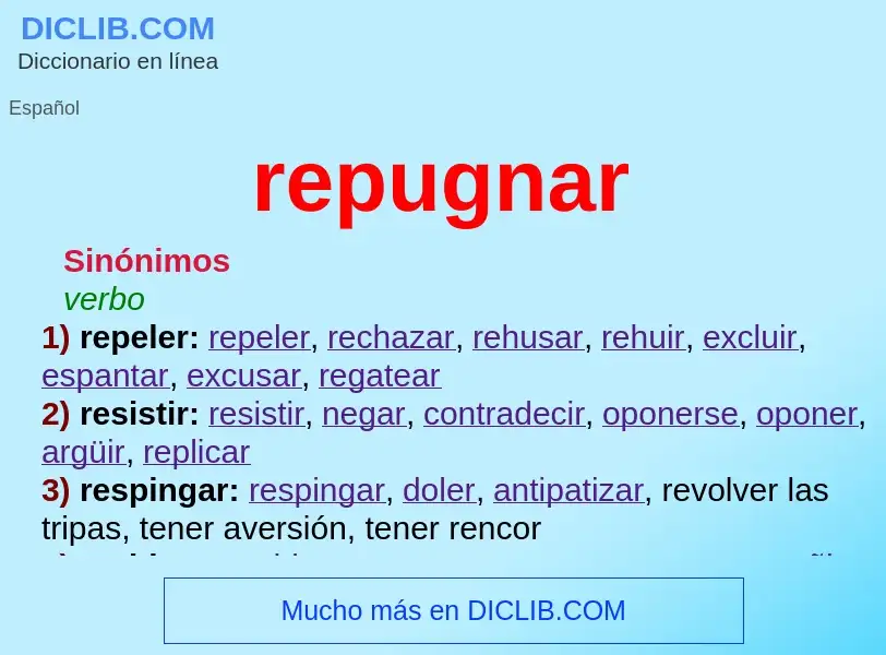 O que é repugnar - definição, significado, conceito