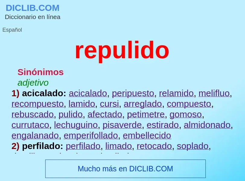 Was ist repulido - Definition