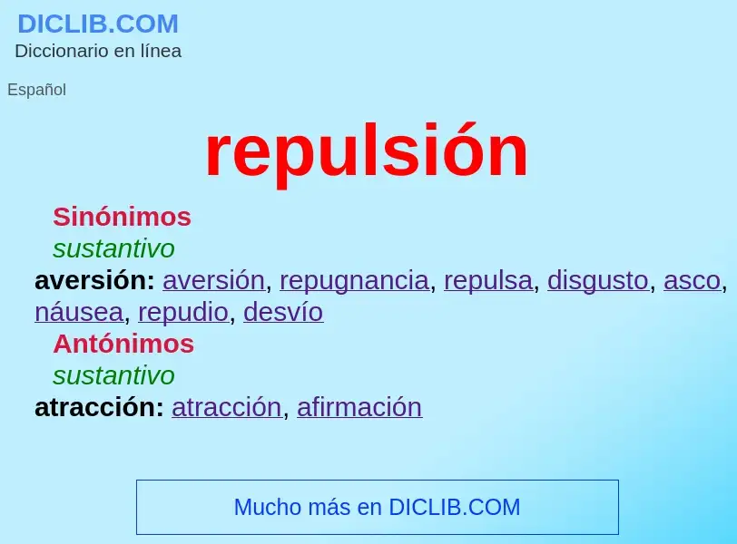 Wat is repulsión - definition