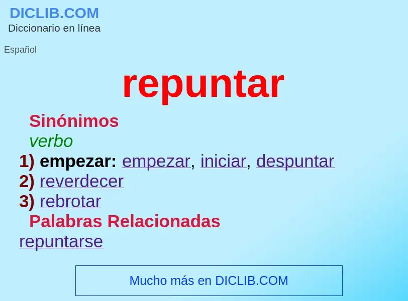 What is repuntar - definition