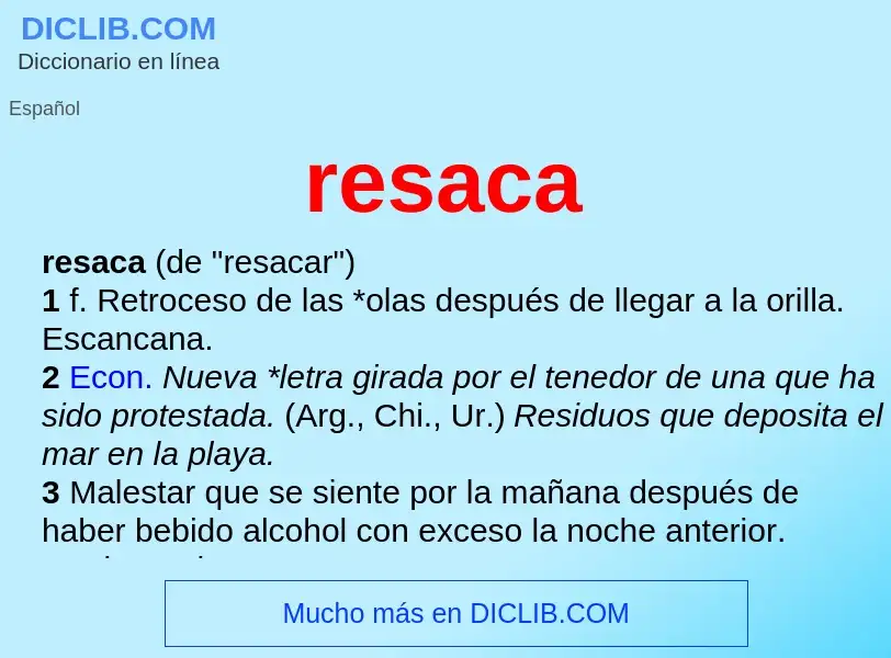 Was ist resaca - Definition