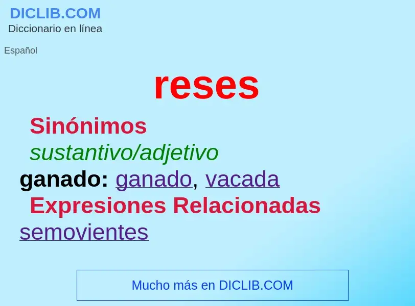 What is reses - meaning and definition