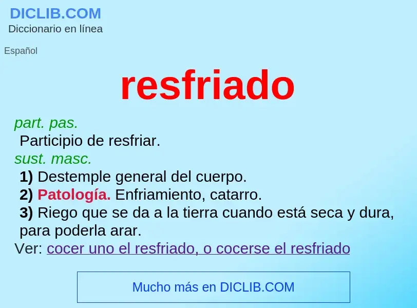 Wat is resfriado - definition