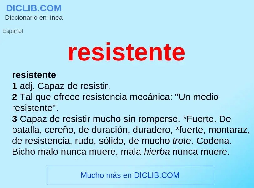 Was ist resistente - Definition