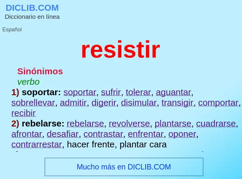 Wat is resistir - definition