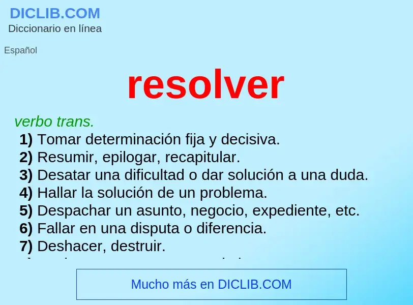 Che cos'è resolver - definizione