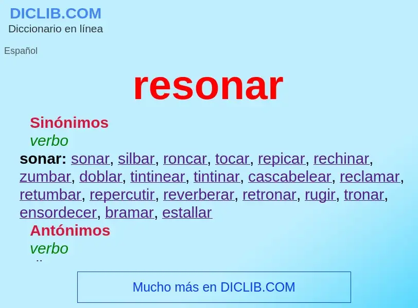 What is resonar - definition