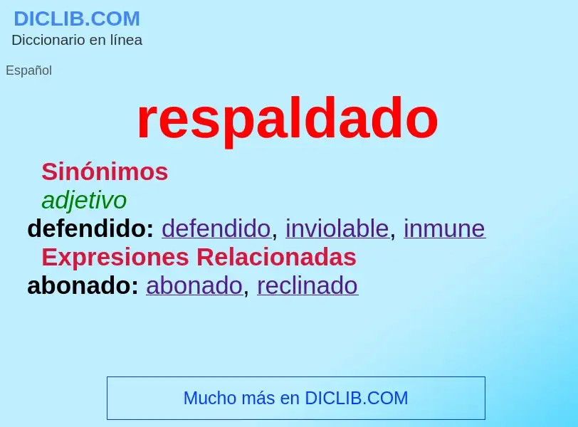 O que é respaldado - definição, significado, conceito