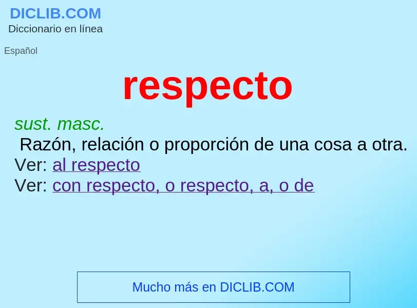 What is respecto - definition