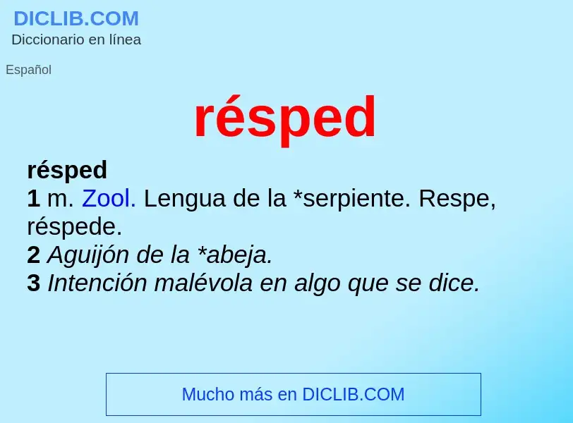 Wat is résped - definition