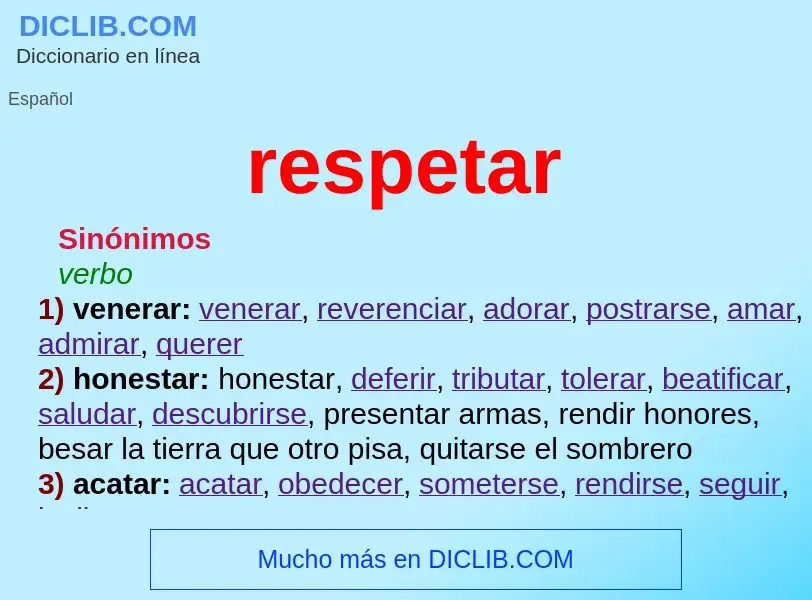 Wat is respetar - definition