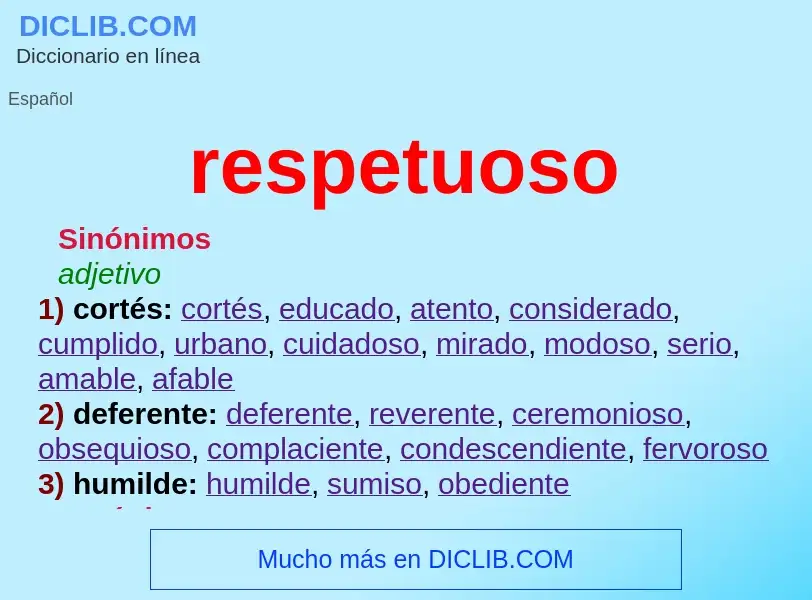 Wat is respetuoso - definition