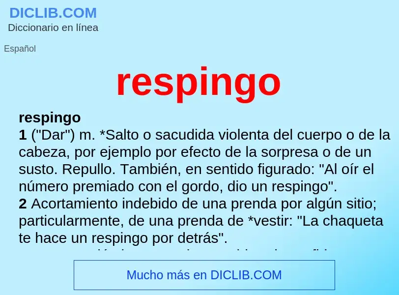 Wat is respingo - definition