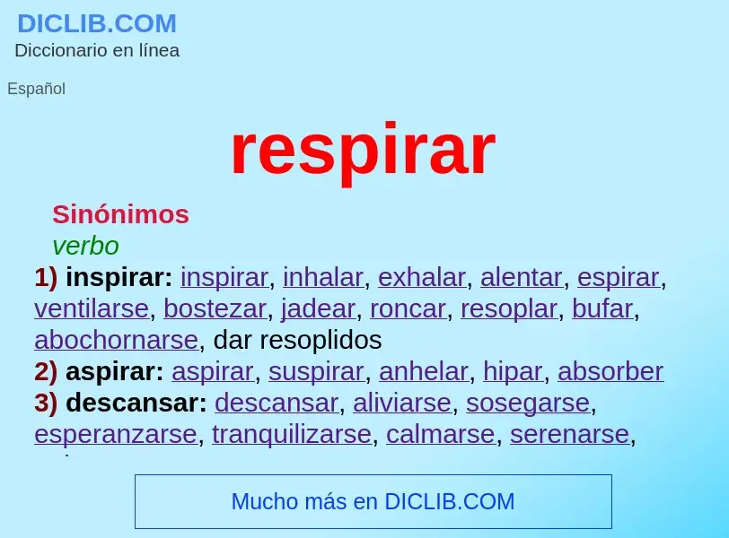 What is respirar - meaning and definition