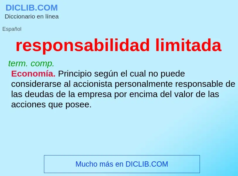 What is responsabilidad limitada - meaning and definition