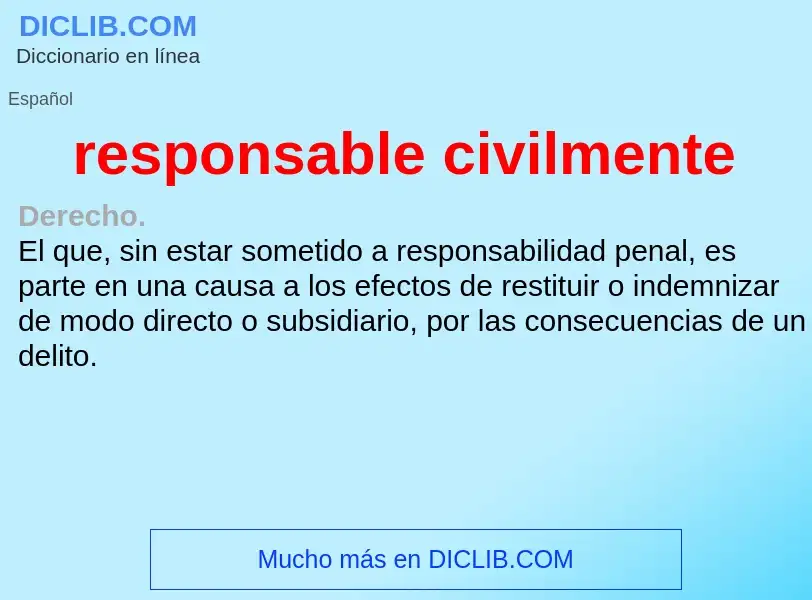 Wat is responsable civilmente - definition