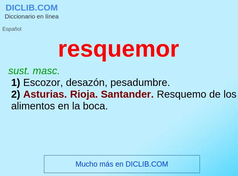 O que é resquemor - definição, significado, conceito