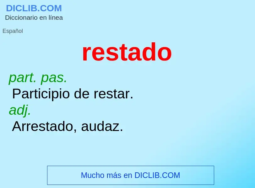 O que é restado - definição, significado, conceito